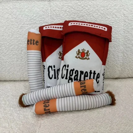 Squeaky Interactive Giggles Dog Toys Giggle Cigarette Dog Toys with a Box Safe Gifts for Puppies Small Dogs and Medium Dogs
