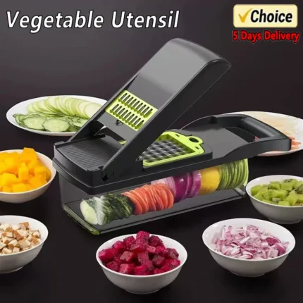 Hot 14/16 in 1 Multifunctional Vegetable Chopper Slicer Shredder with Basket Fruit Slicer Potato Shredder Carrot Grind Gadgets